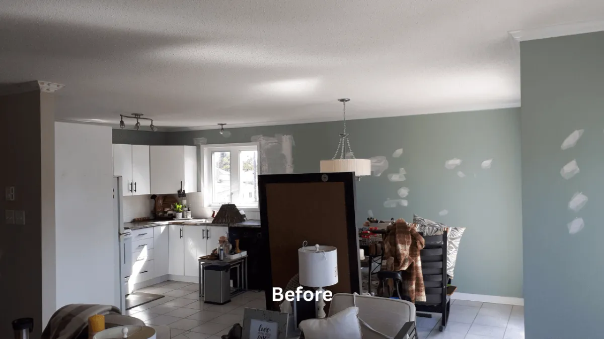 a before picture of an interior painting in Alexandria, Ontario 