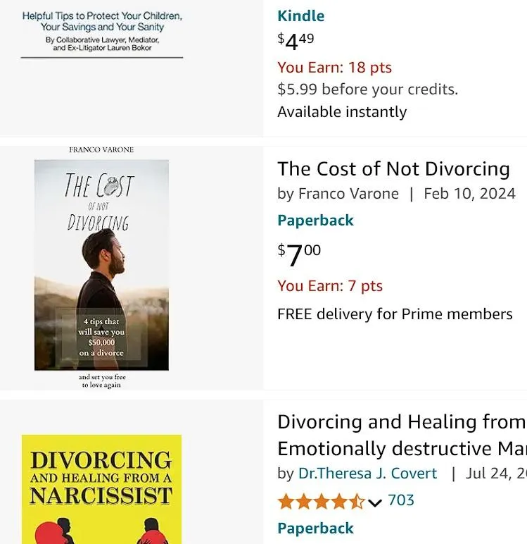 Amazon page showing my book