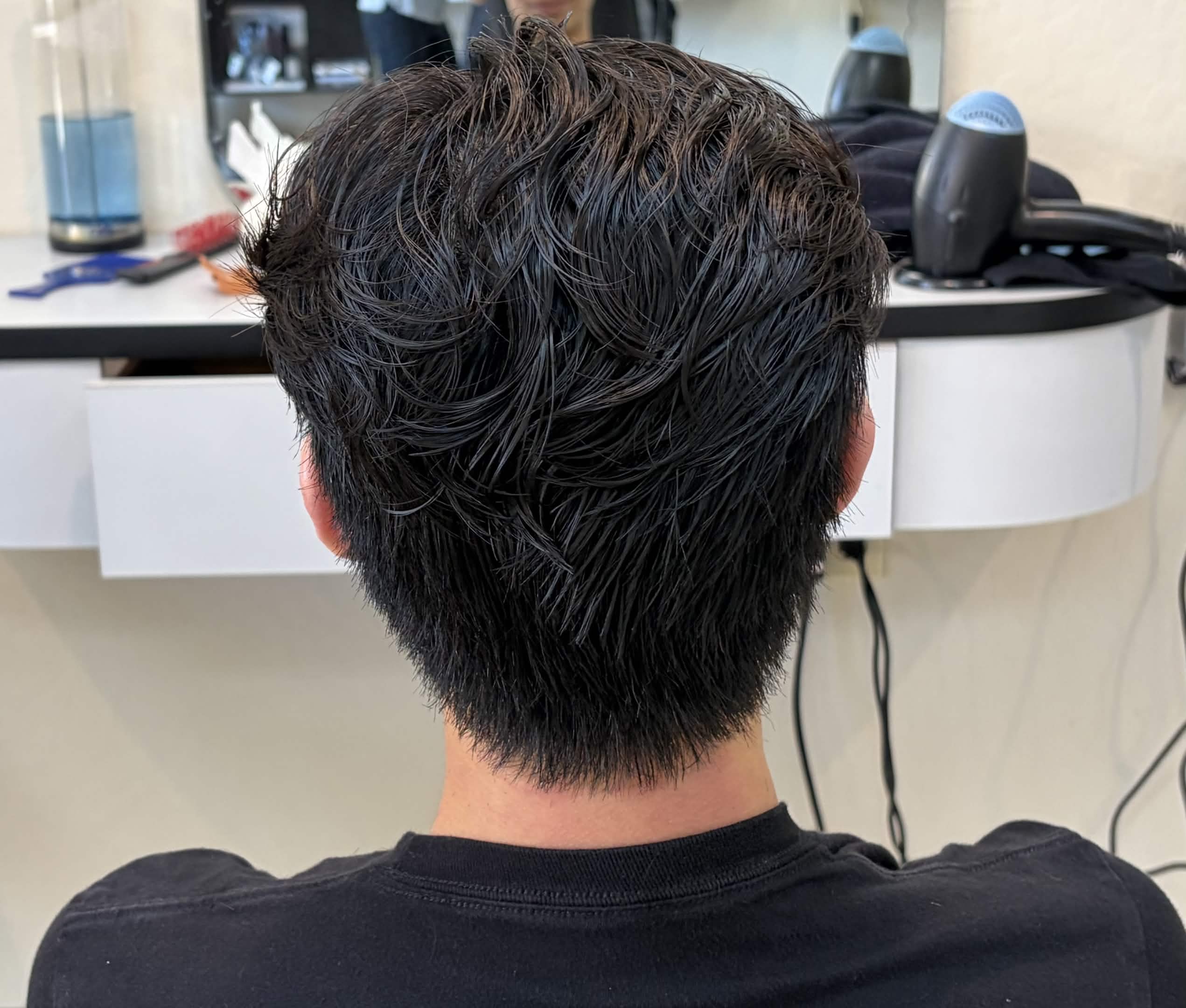 men’s haircut at Silver Star Salon in Sacramento