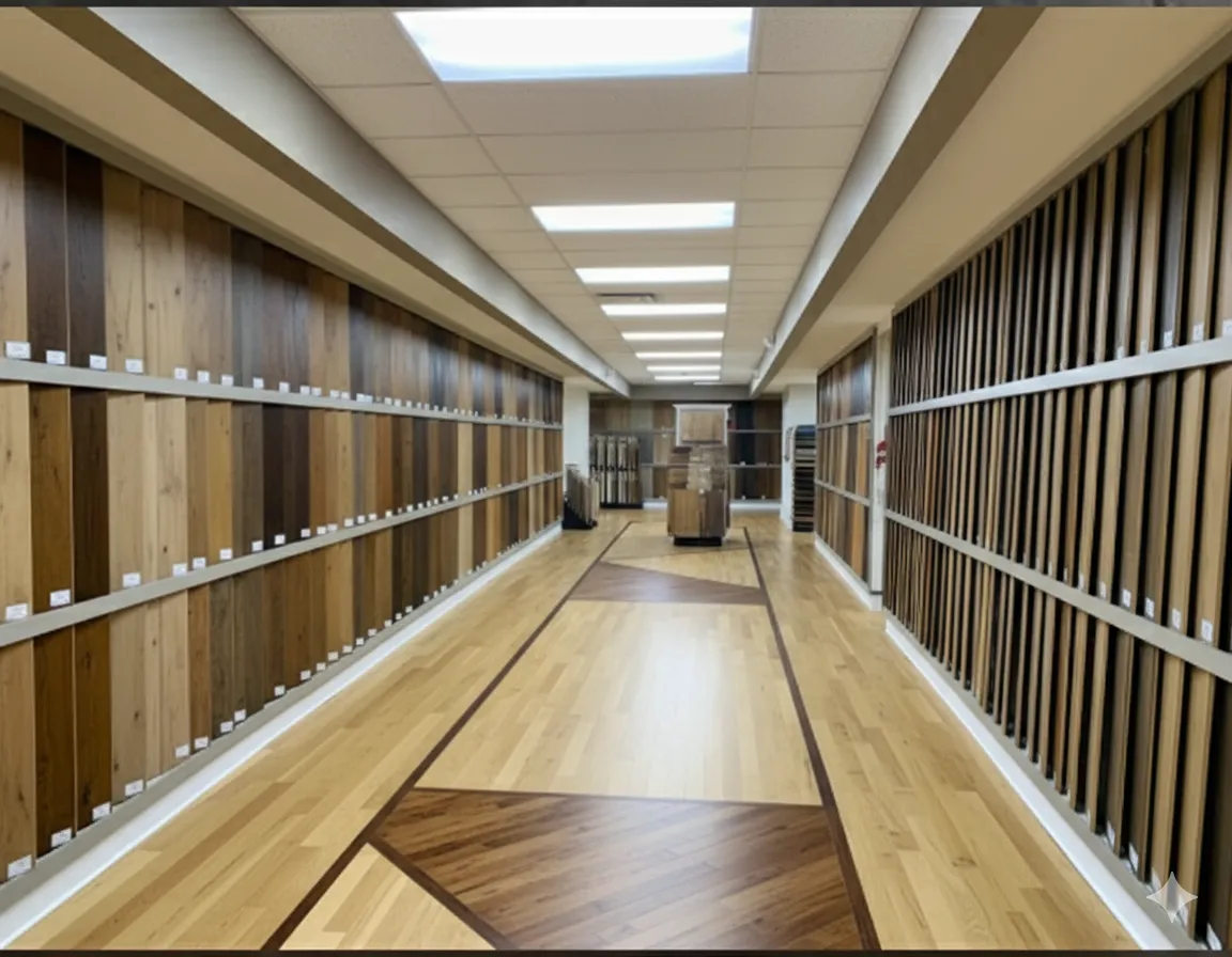 Modern kitchen with waterproof vinyl flooring installation
