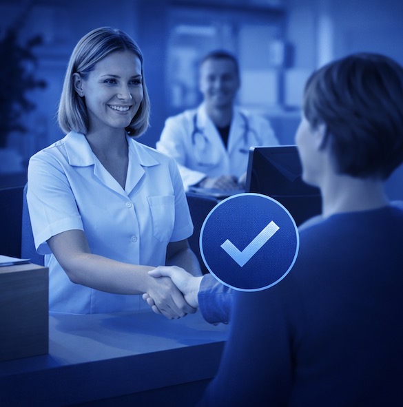 Woman and dog relax by large window with robot vacuum.