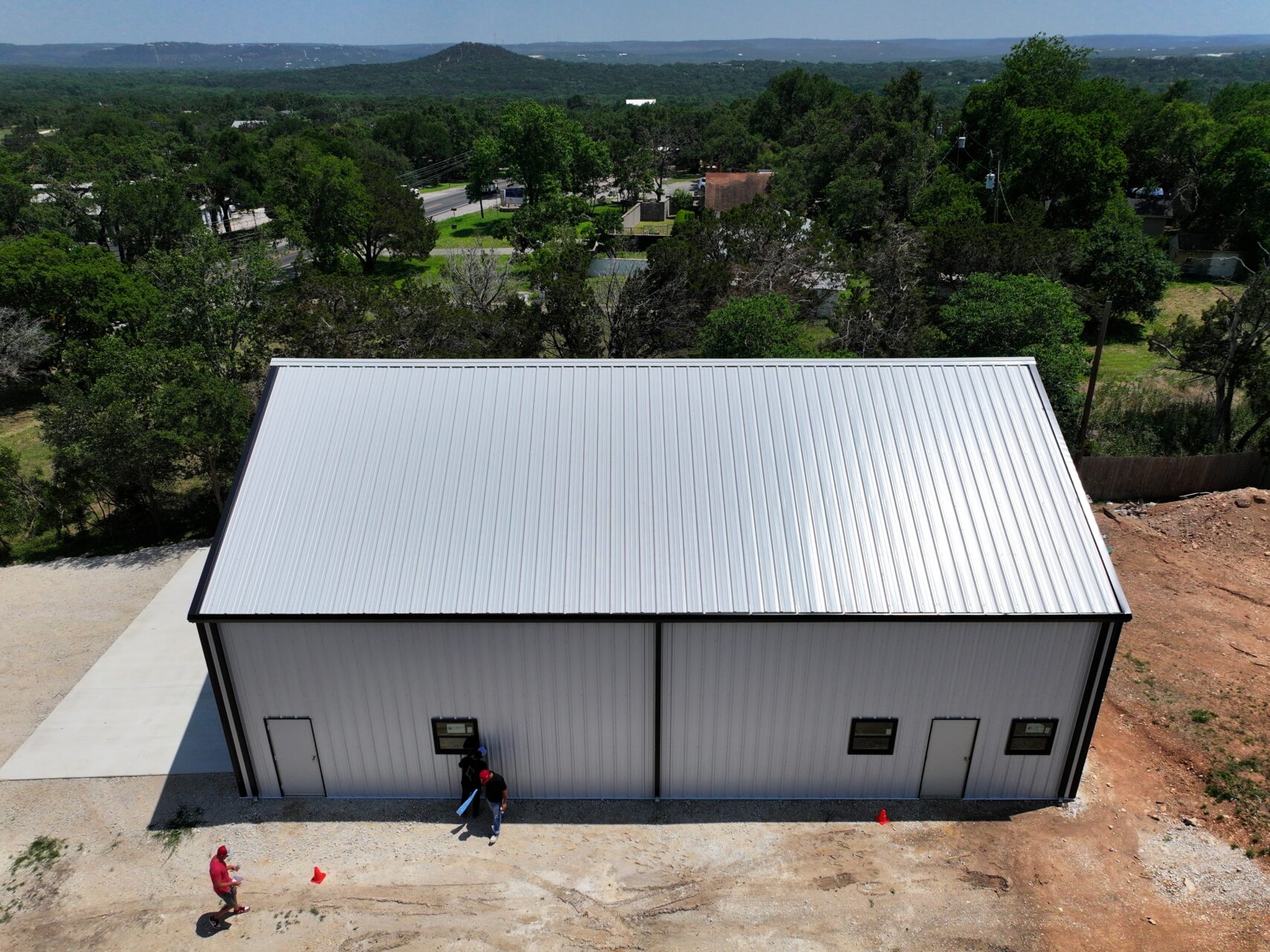 Custom steel warehouse built by Abilene Metal Building in Burlington