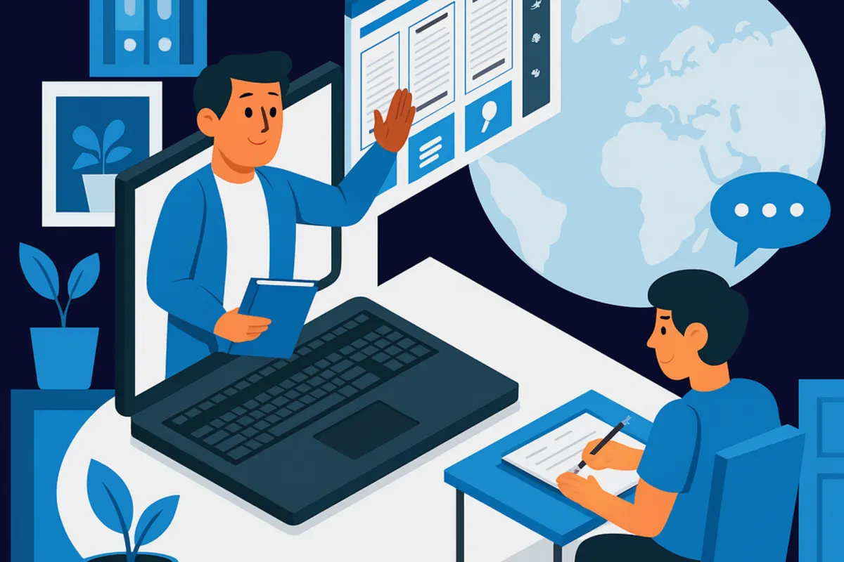 Animate Man instructing a student.