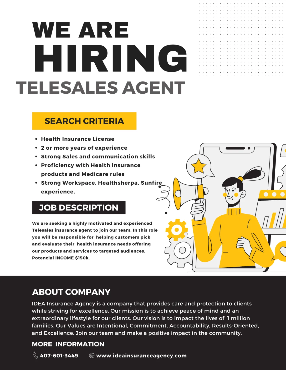 We are hiring an In-House Life Sales Agent