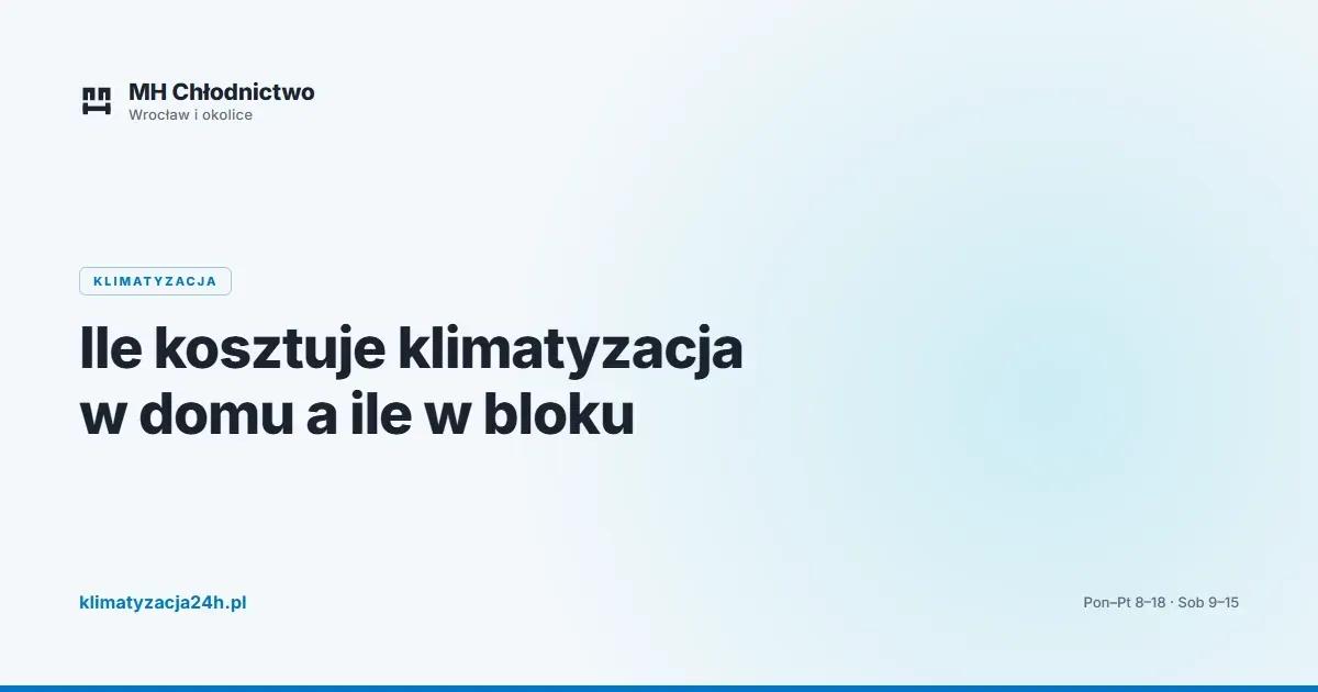 Ile kosztuje klimatyzacja w domu a ile w bloku