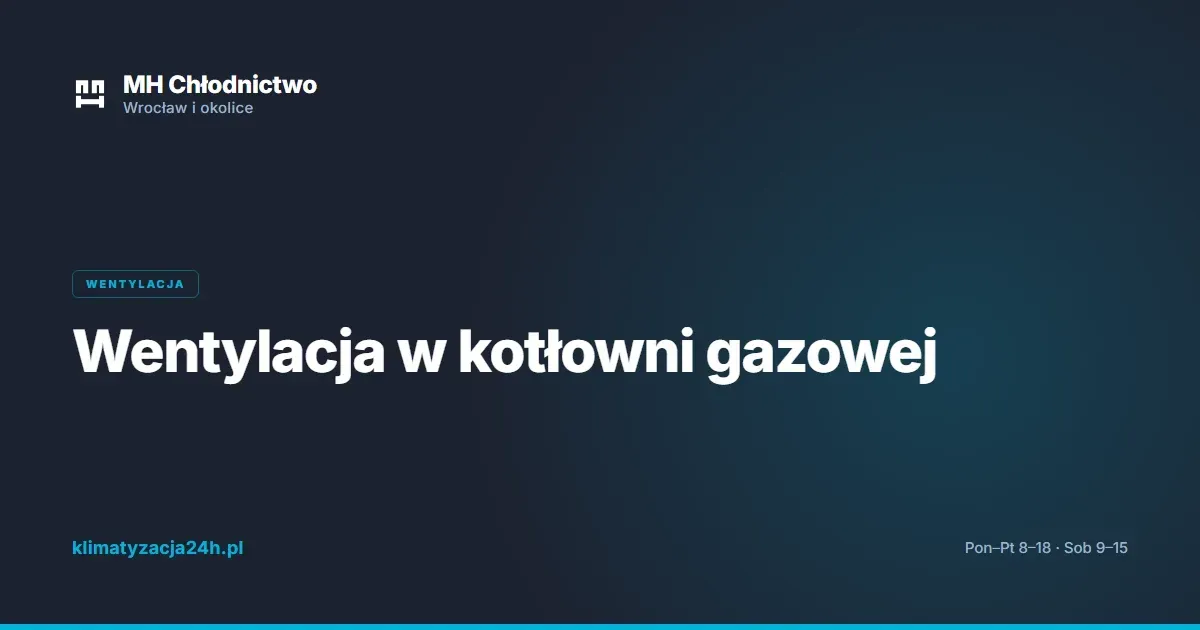 Wentylacja w kotłowni gazowej