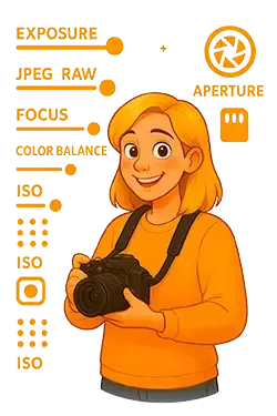 Réglages appareil photo enseignés en stage : exposition, ISO, ouverture