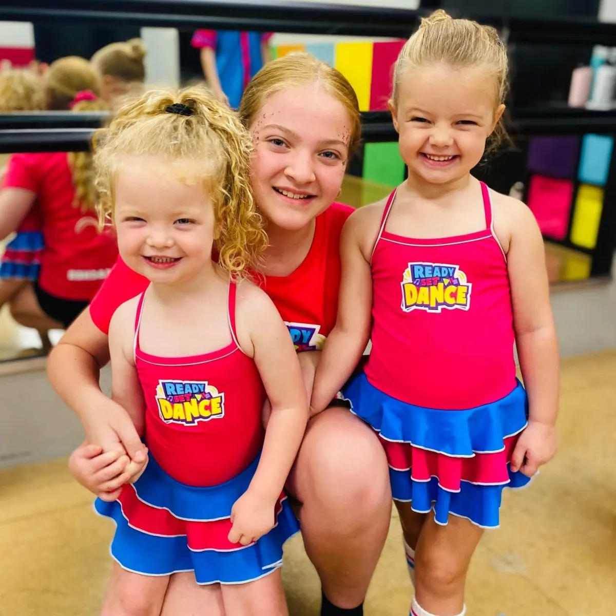Preschoolers in bright Ready Set Dance outfits at The Star Factory Joondalup, enjoying vibrant early childhood dance classes in a fun nurturing environment.