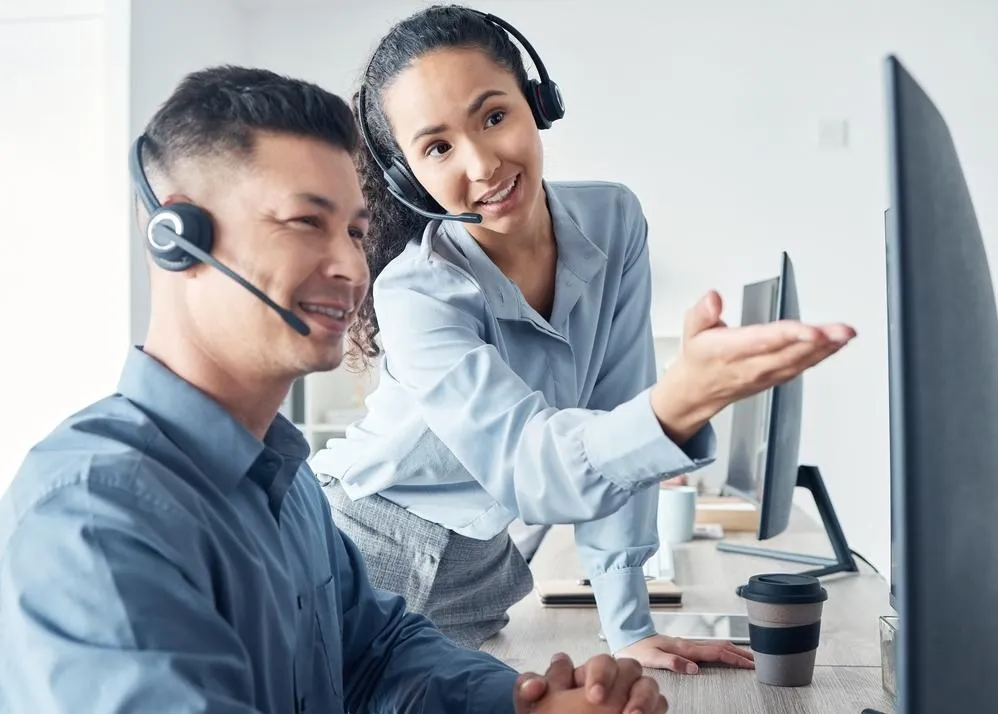a large display of blue lights in a dark room