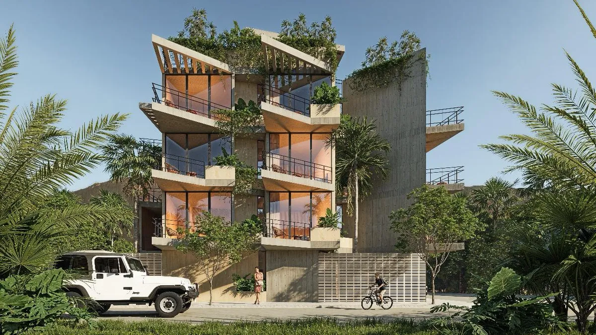 Sector O Streetscape with quiet residential paved avenues, underground cabling, and lush tropical landscaping