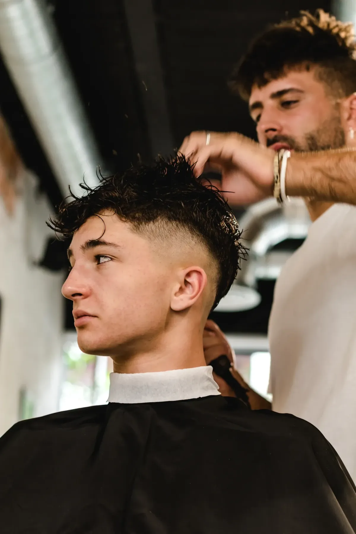 Man getting a hair cut
