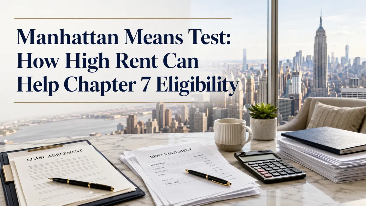 Manhattan Means Test: How High Rent Can Help Chapter 7 Eligibility