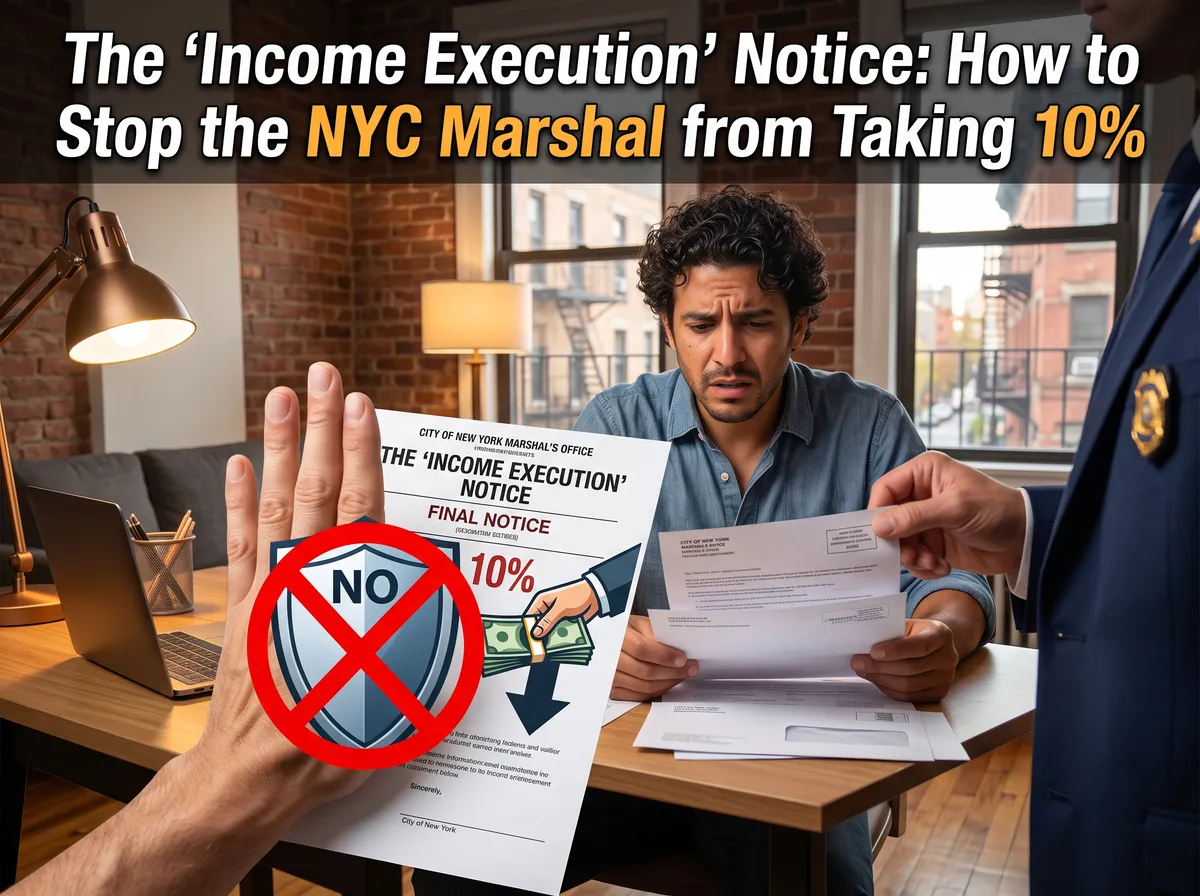 The 'Income Execution' Notice: How to Stop the NYC Marshal from Taking 10%