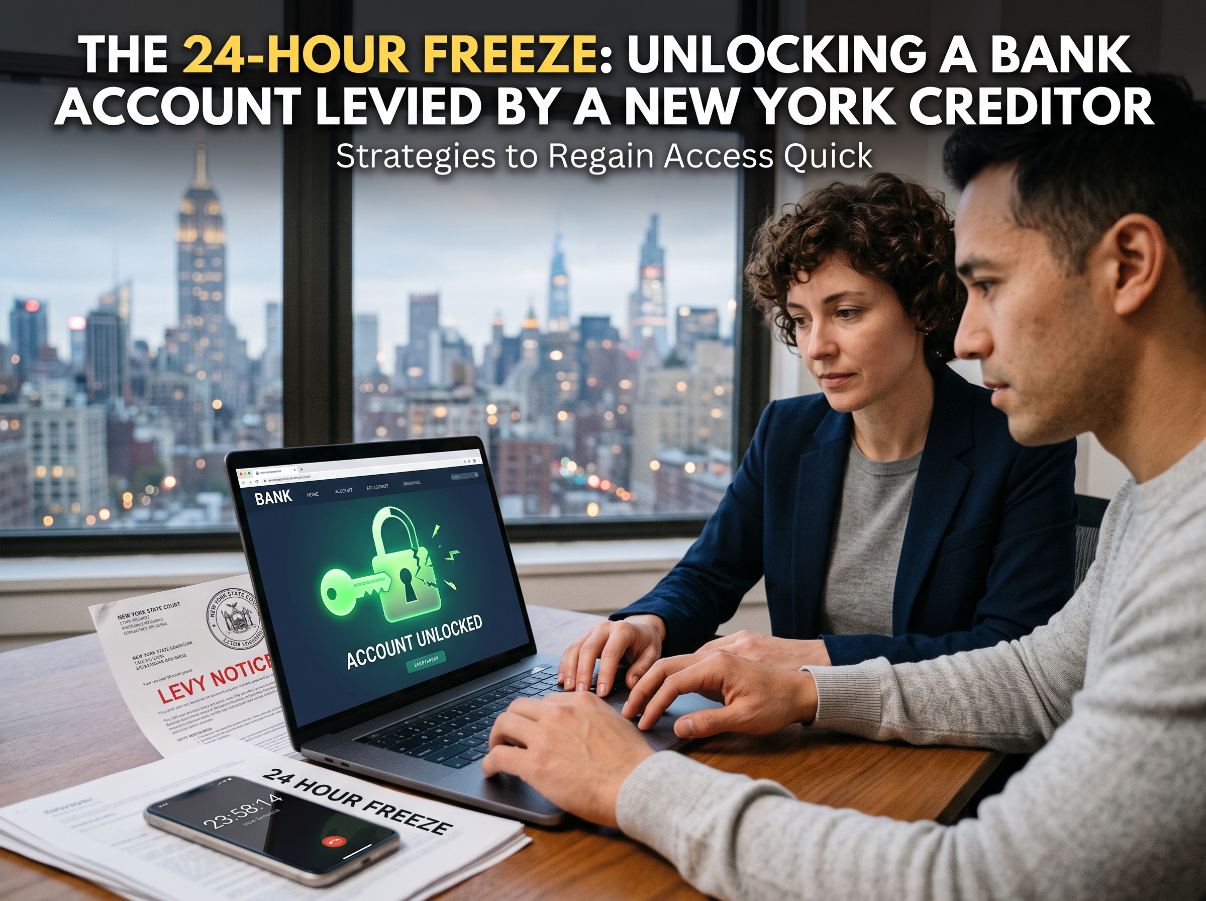 The 24-Hour Freeze: Unlocking a Bank Account Levied by a New York Creditor