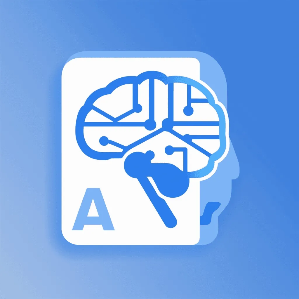 illustration of a brain with an A