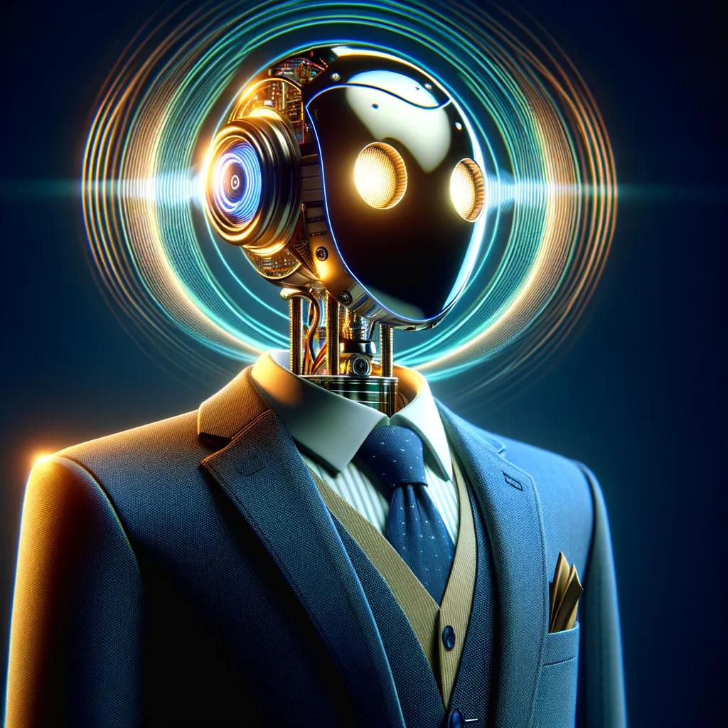 image of robot in a suit