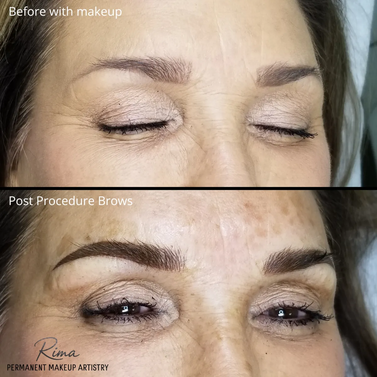 Combo Brows (Nano Hair Strokes only in the front + Powder) by Rima Kay, Oklahoma City