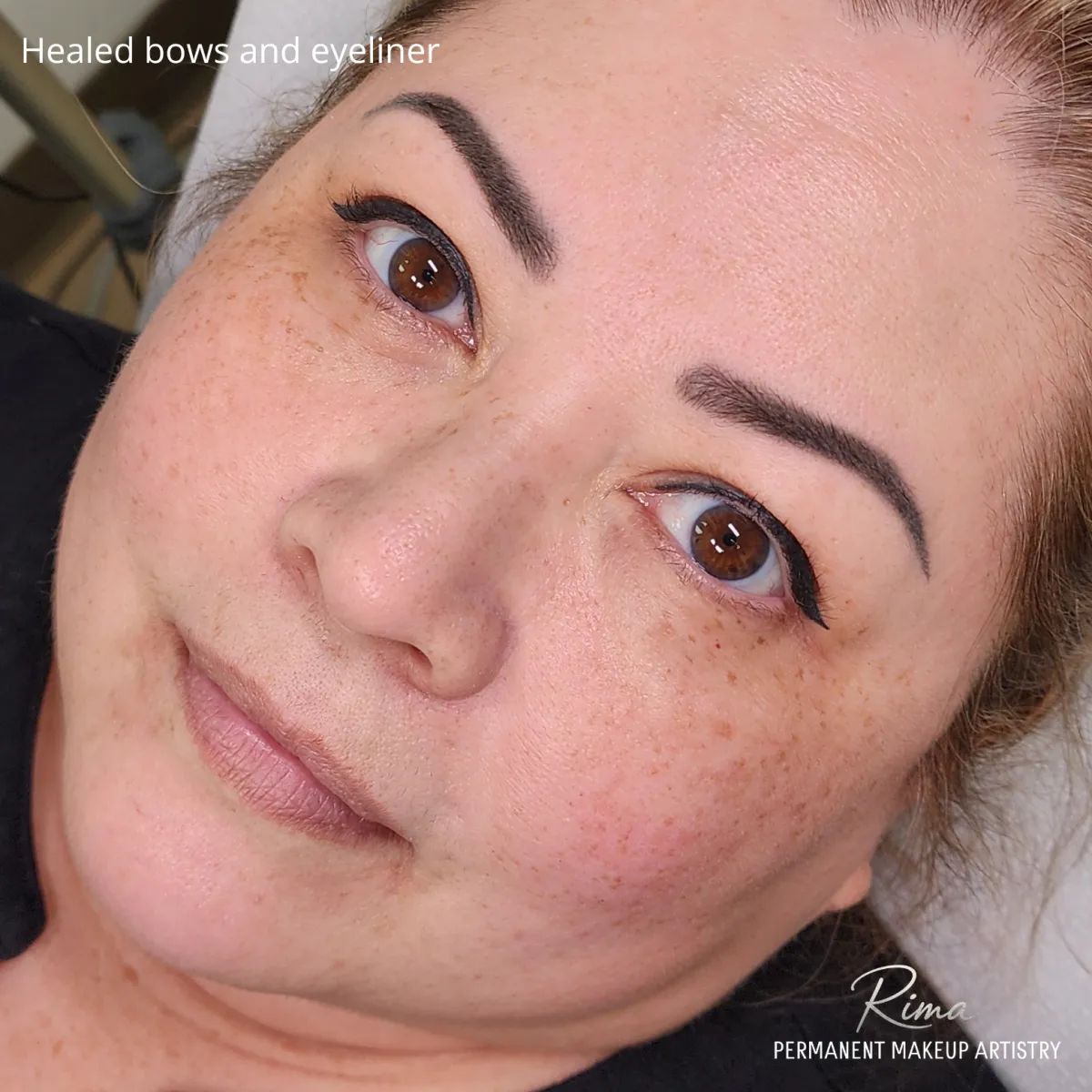 Healed Powder Brows and Eyeliner by Rima Kay, Oklahoma City