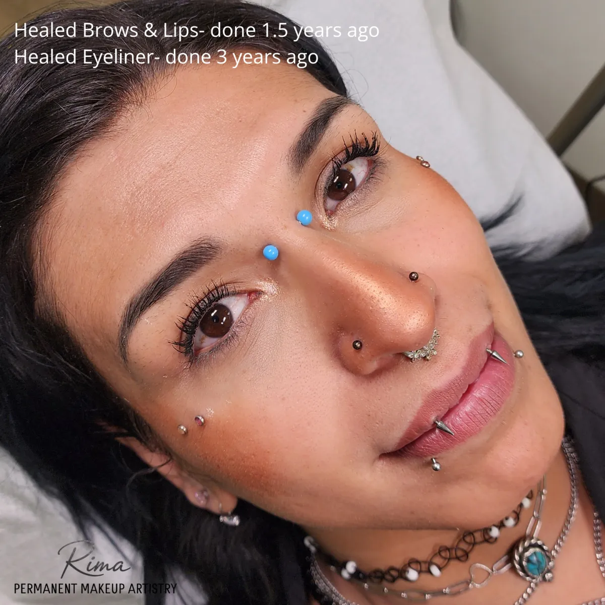 Healed Powder Brows, Eyeliner and Lips by Rima Kay, Oklahoma City
