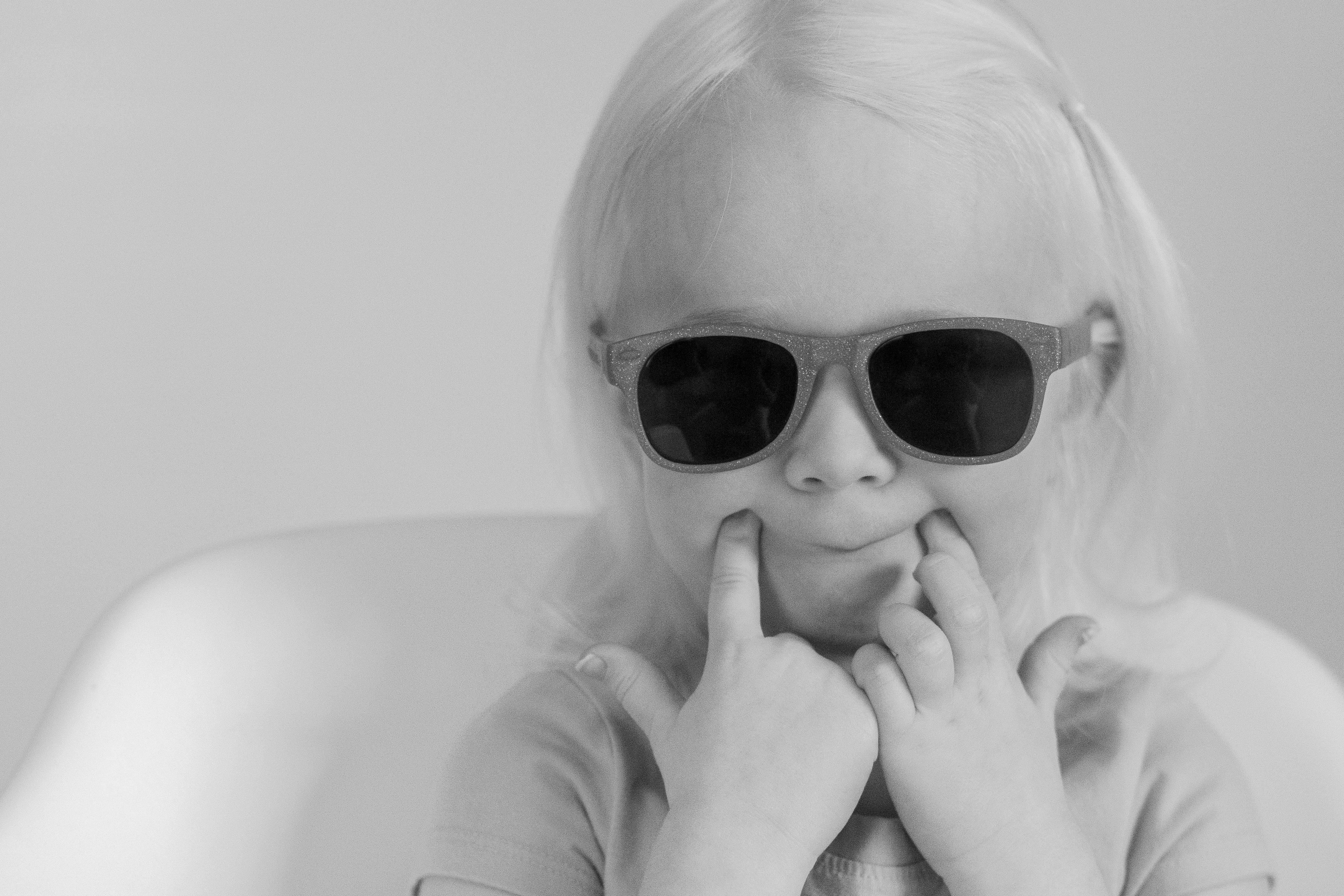 little girl with sunglasses