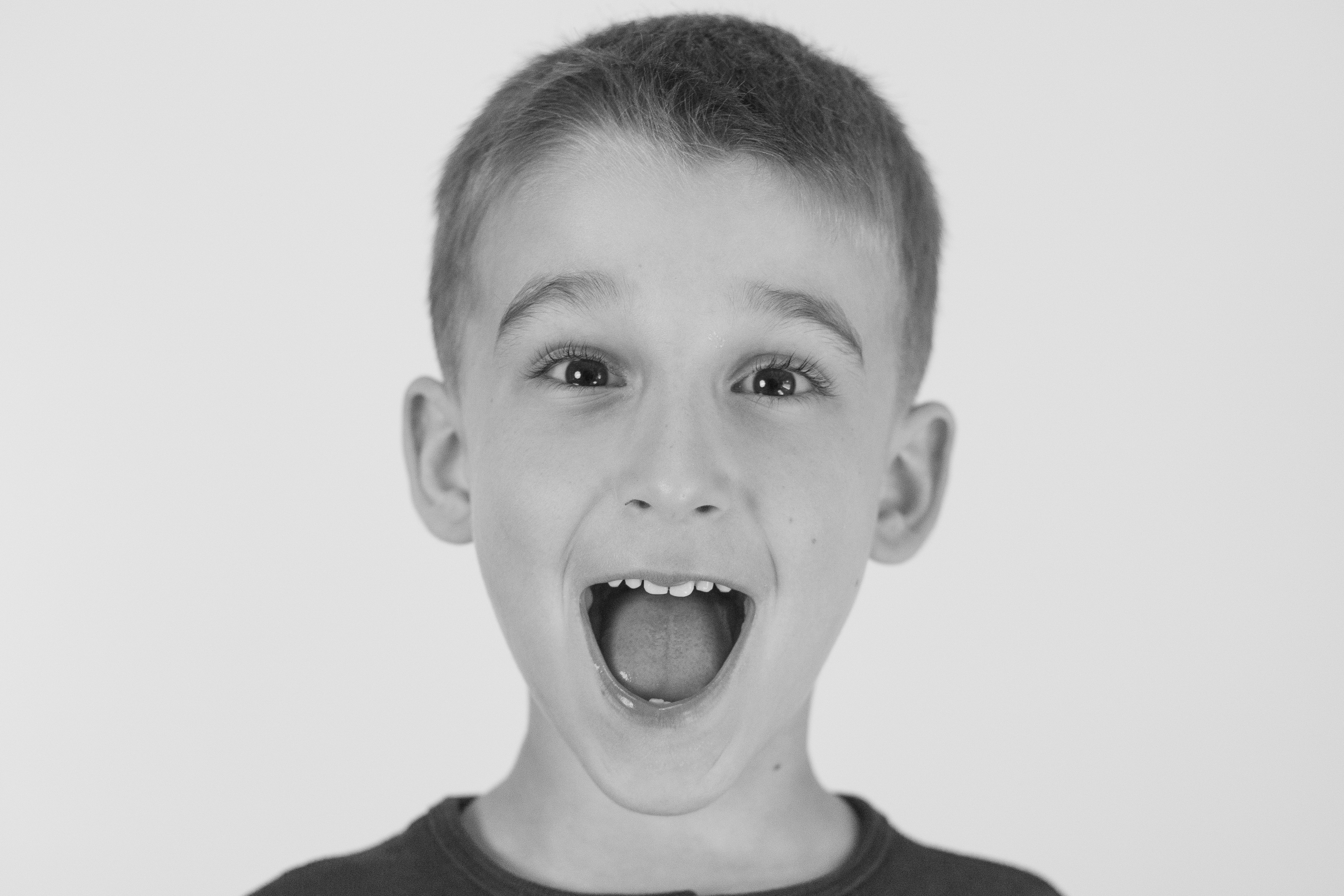 boy with excited face