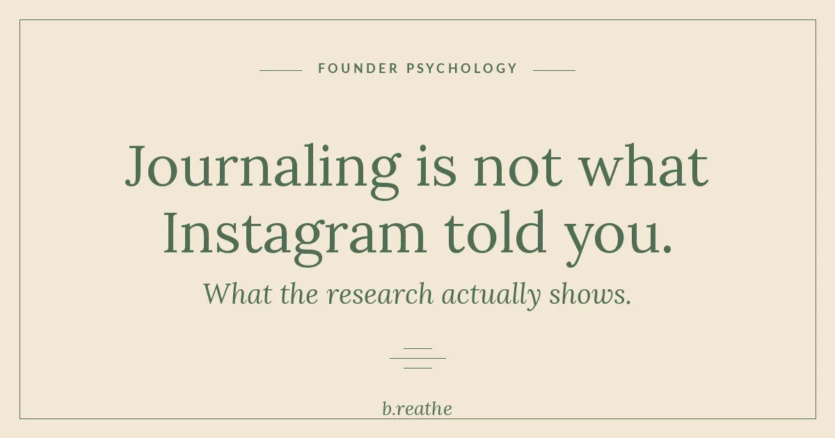 Journaling is not what Instagram told you — editorial title card from the b.reathe blog by Katie Harvey