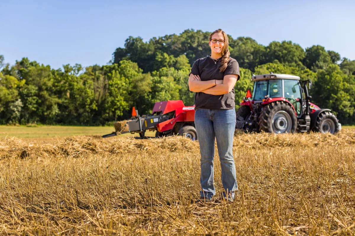 red tractor near gelato shop