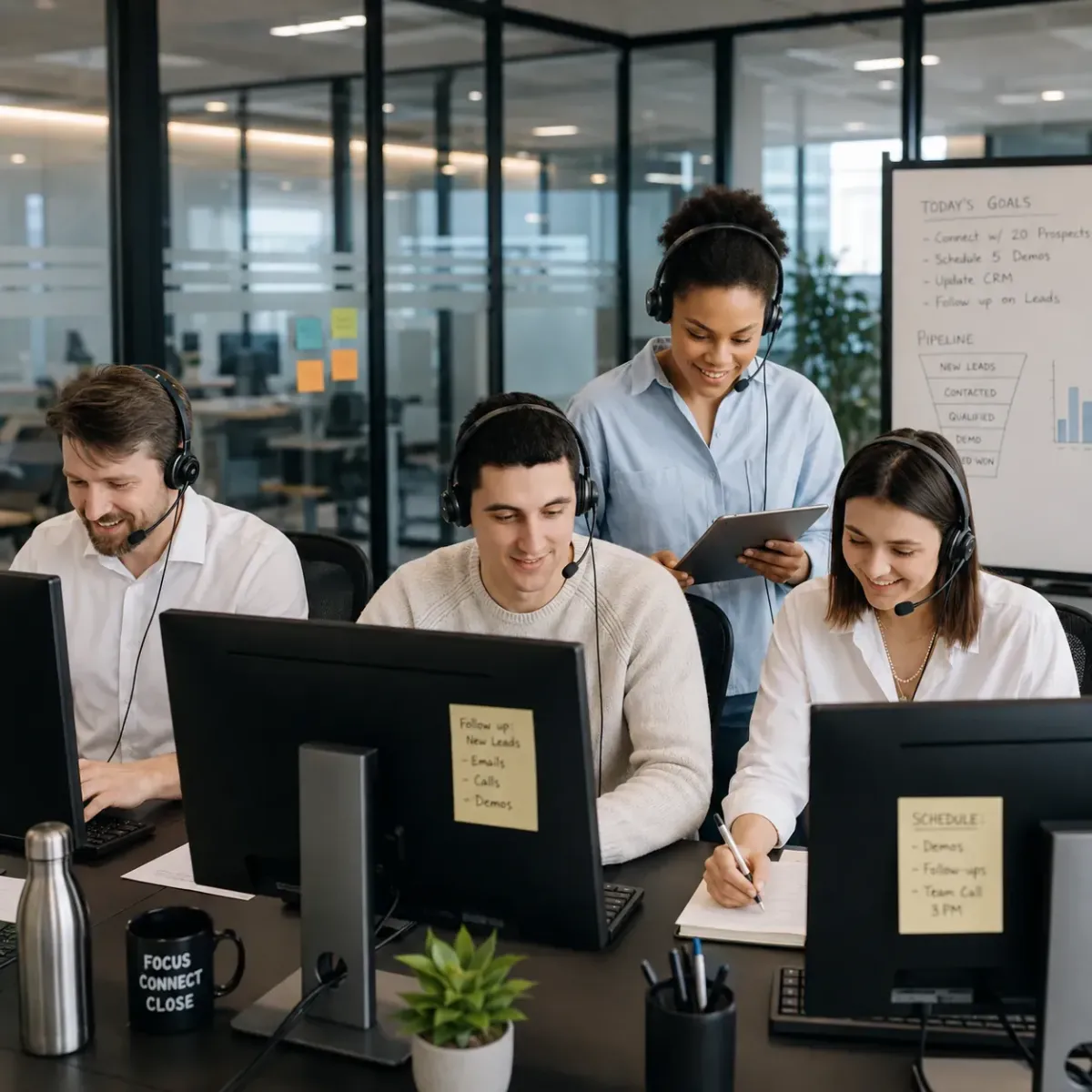"Lotus Dreams sales support team reviewing pipeline performance and KPIs"