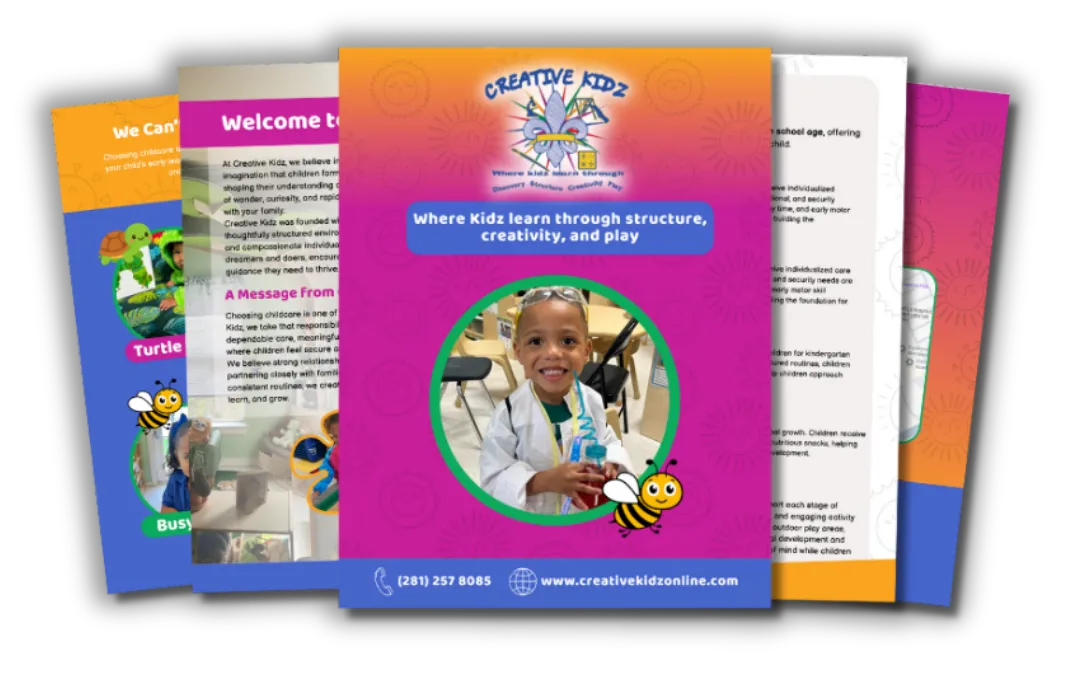 child care kids creating