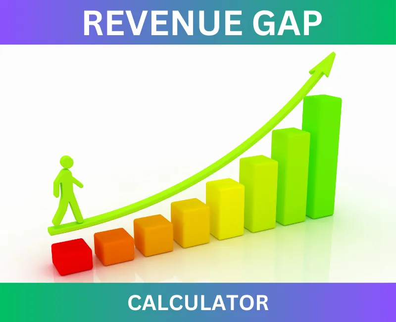 The revenue gap calculator shows where you could be losing money