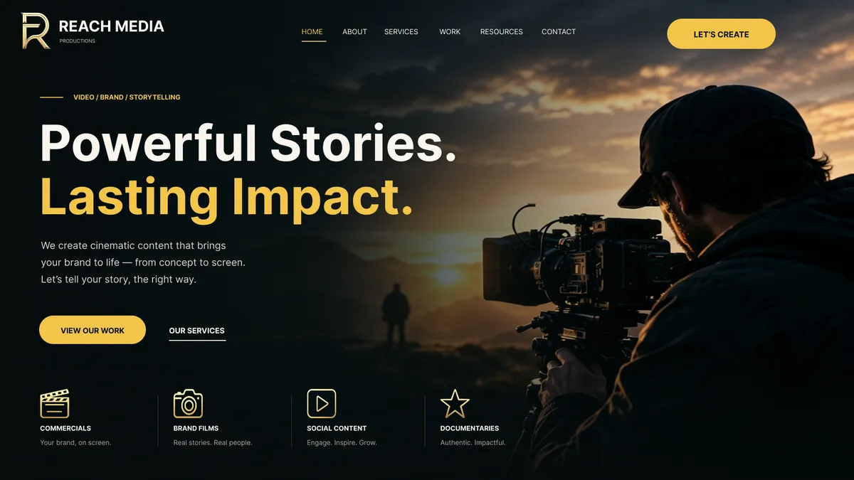 Reach Media — self-initiated website concept