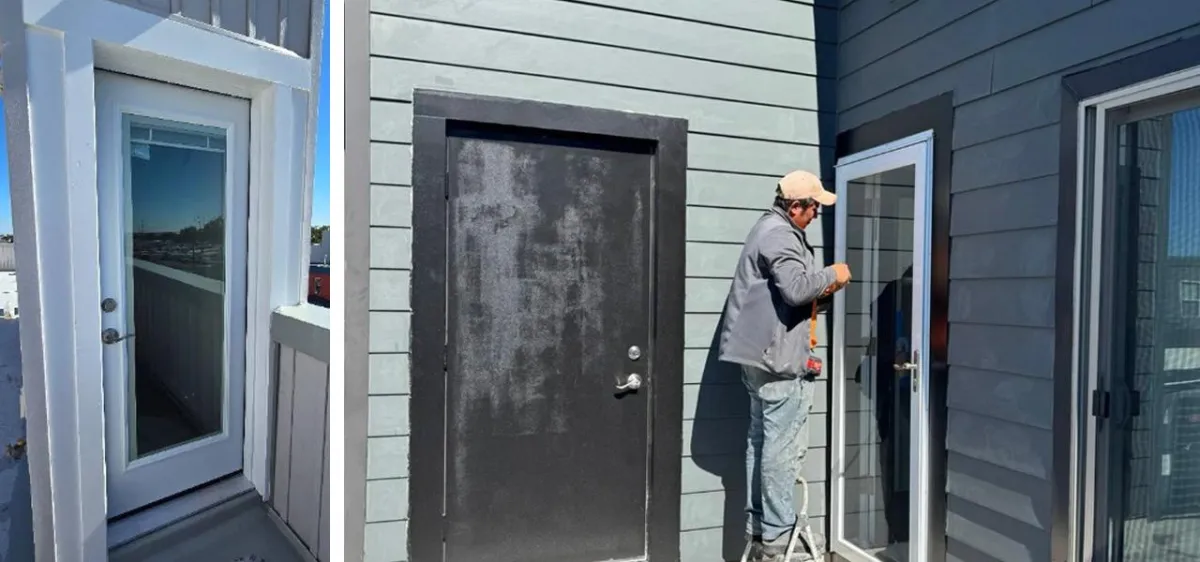 Steel security door installation providing durable protection
