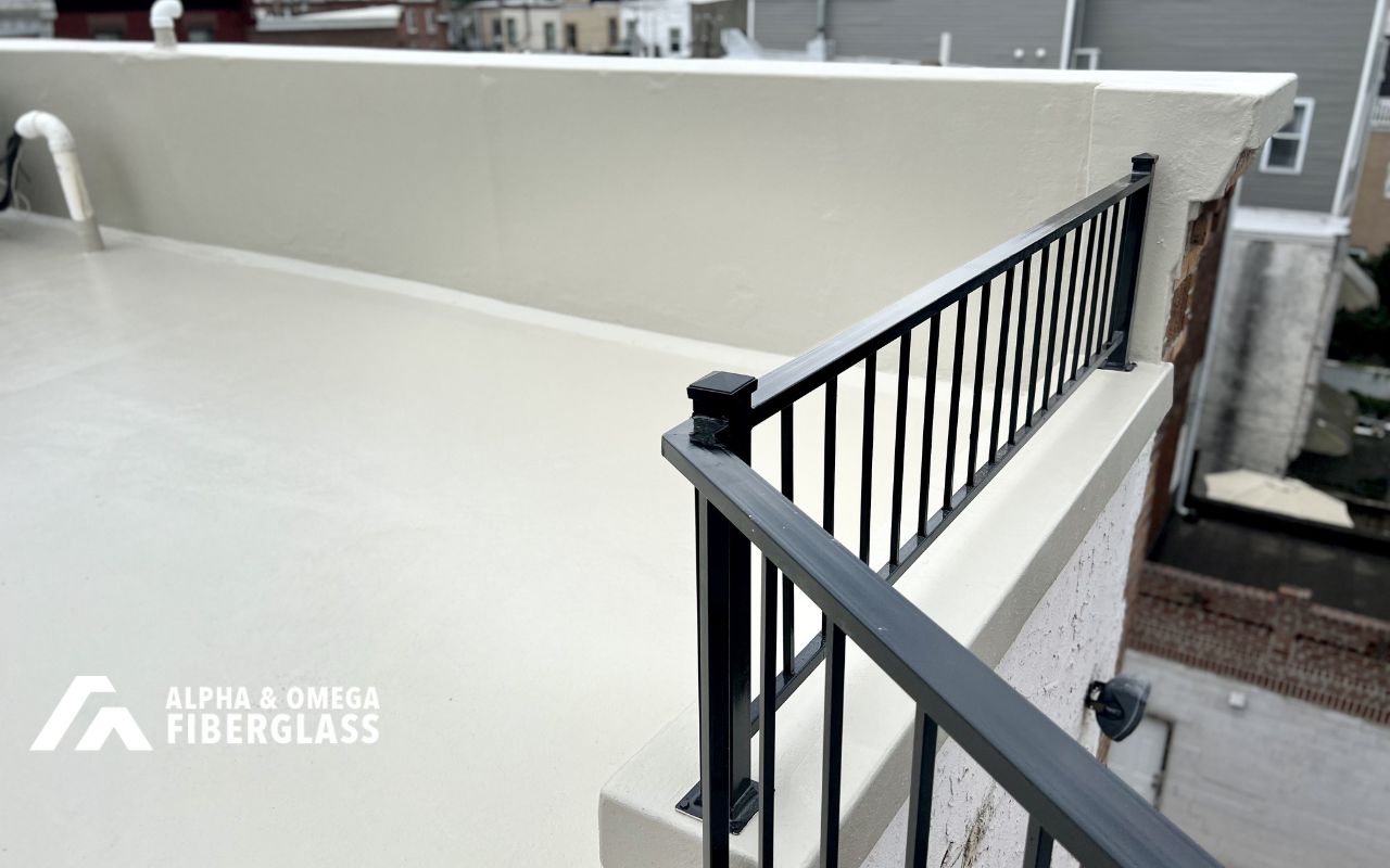 fiberglass roof repair in Cherry Hill sealing an active roof leak