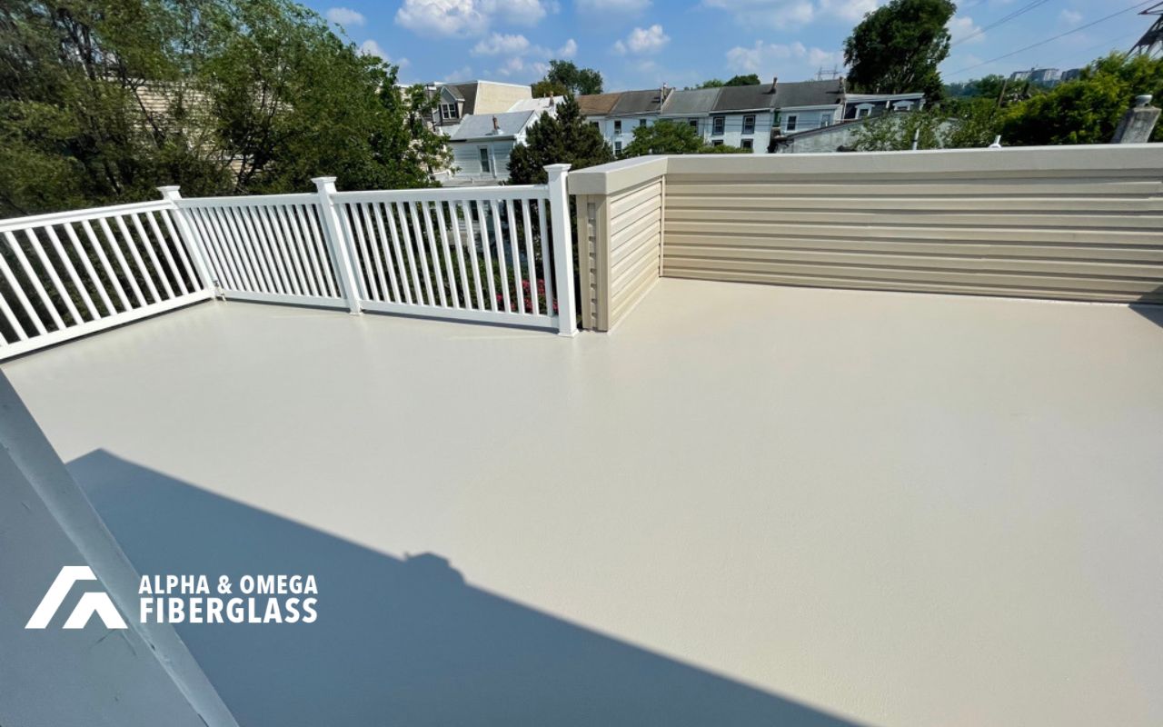 fiberglass roof lifespan factors with visible sun exposure on a residential roof