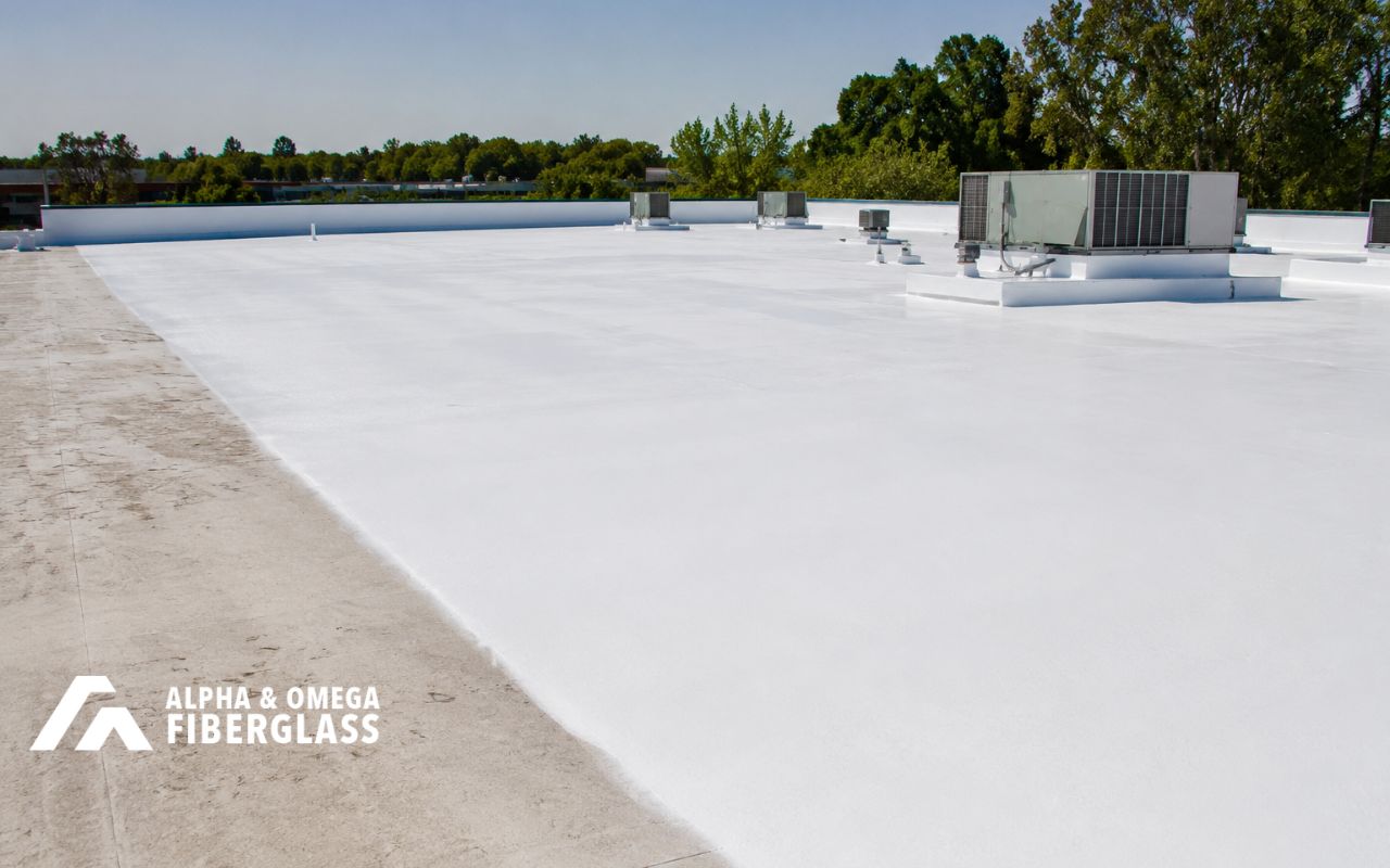 fiberglass roof energy efficiency with reflective coating on a home roof