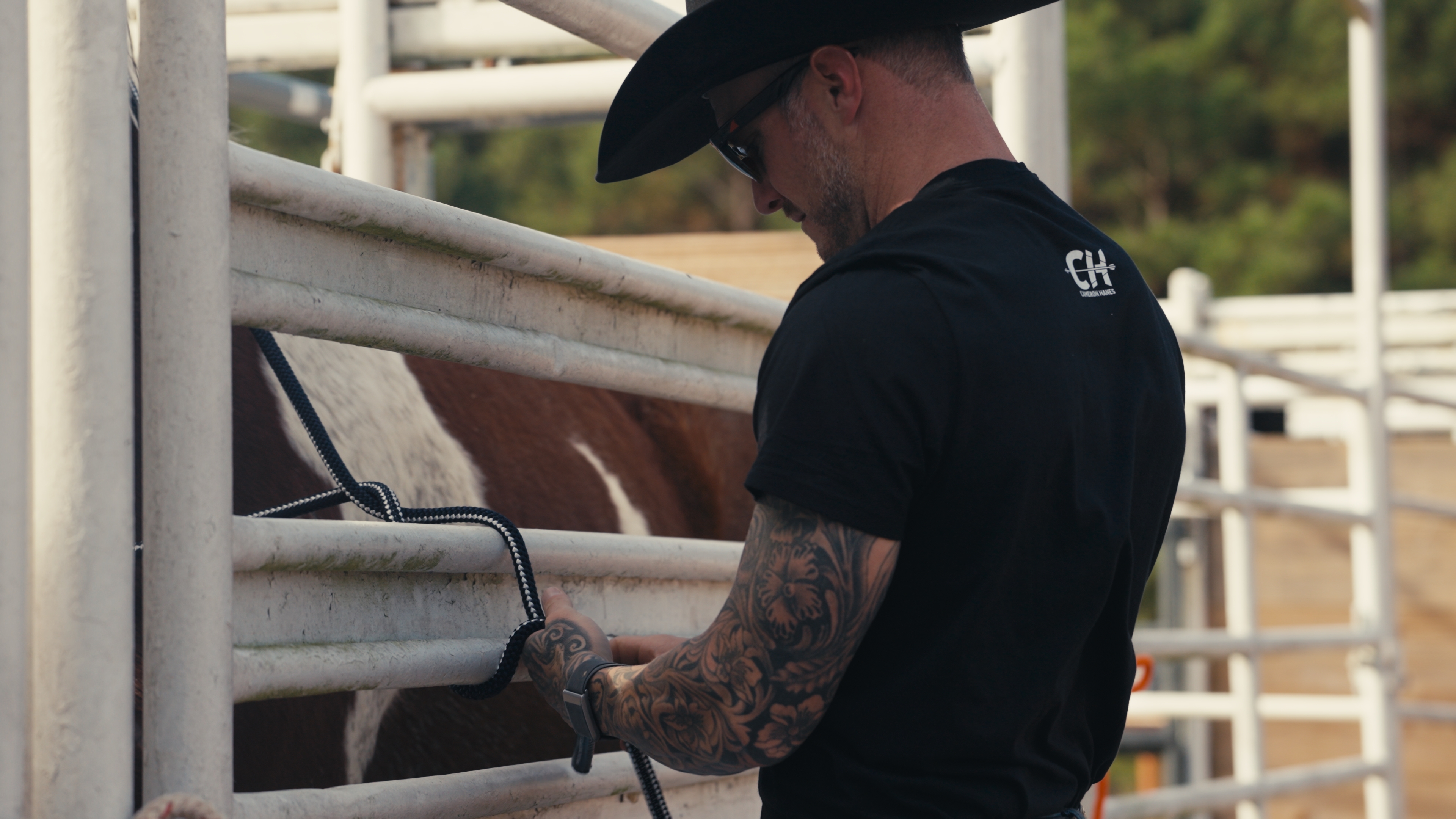 Rodeo athlete completing offseason strength and conditioning training to prepare for the upcoming rodeo season.