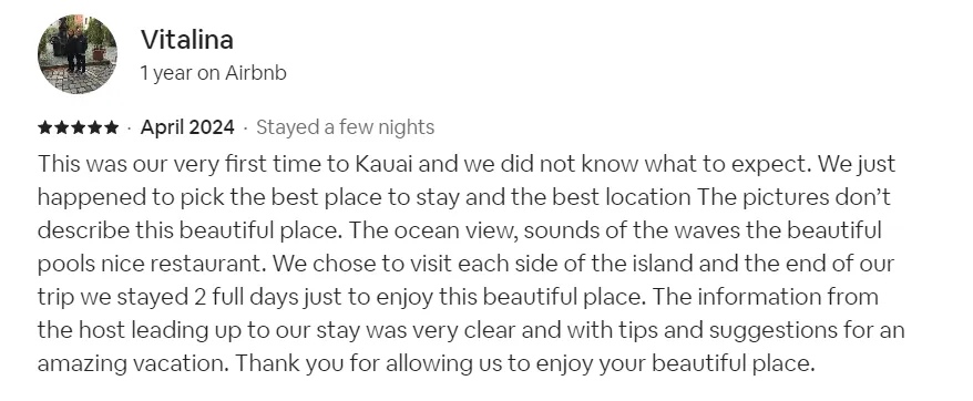 KniffinTropical  Vacation Rentals | Guest Testimonials