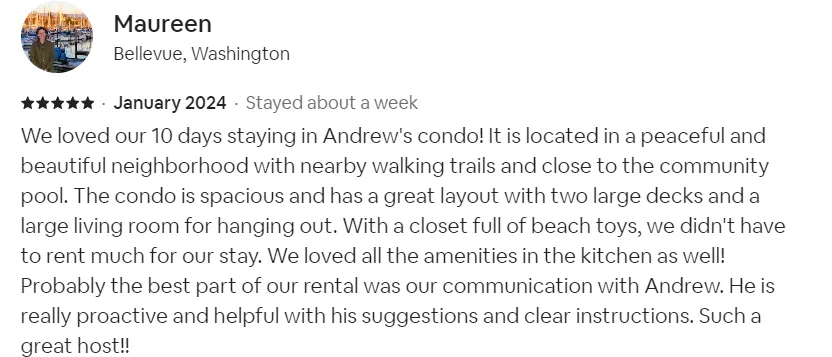 KniffinTropical  Vacation Rentals | Guest Testimonials