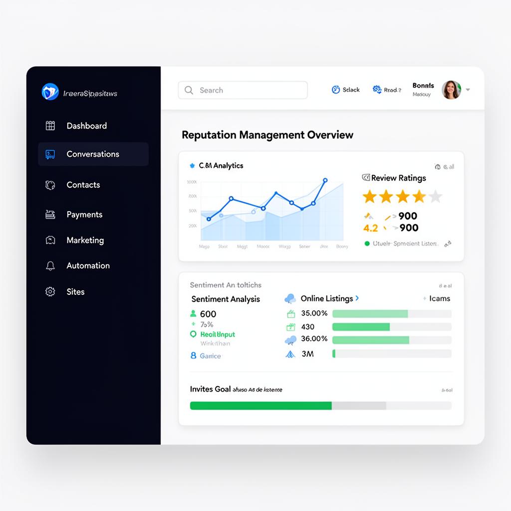 Minimal CRM dashboard mockup for Flow LVL