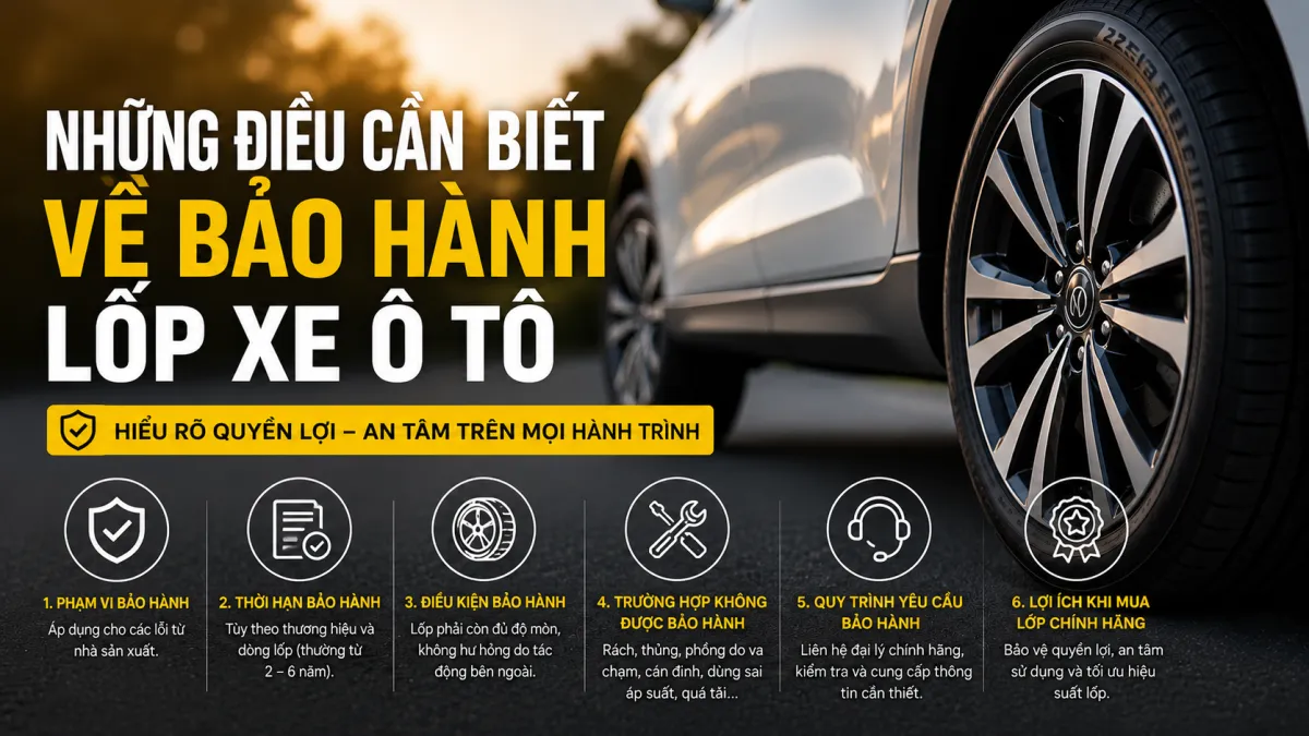 Những điều cần biết về bảo hành lốp xe ô tô | Bình Linh Auto
