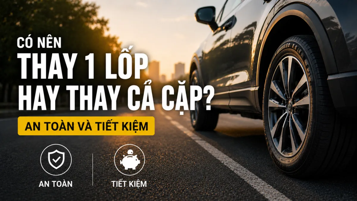 Có nên thay 1 lốp hay thay cả cặp? An toàn và tiết kiệm