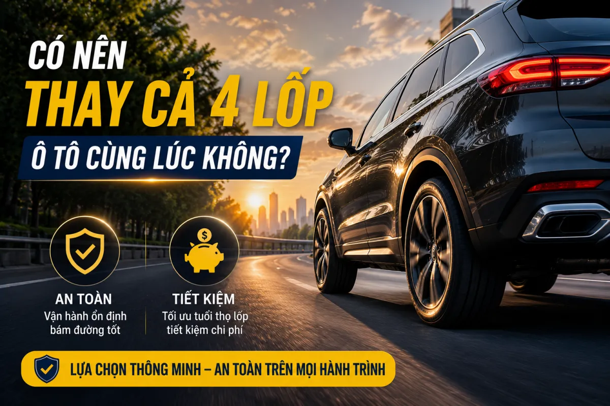 Có nên thay 4 lốp ô tô cùng lúc