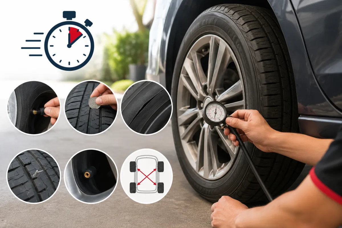 Hướng Dẫn Kiểm Tra Lốp Xe Tại Nhà Chỉ Trong 10 Phút