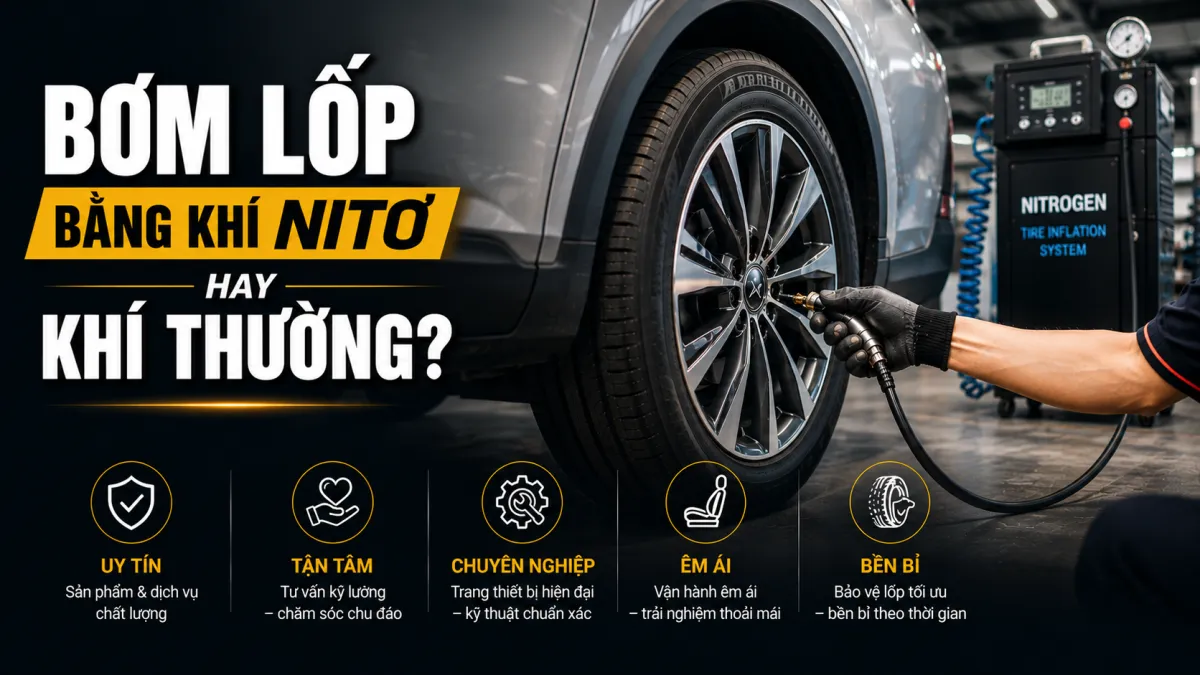 Nên bơm lốp bằng khí nito hay khí thường?