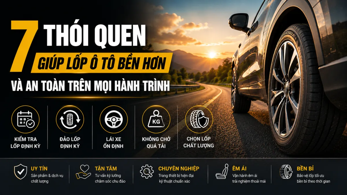Cùng tìm hiểu 7 thói quen giúp lốp xe của anh chị bền hơn, an toàn trên mọi hành trình