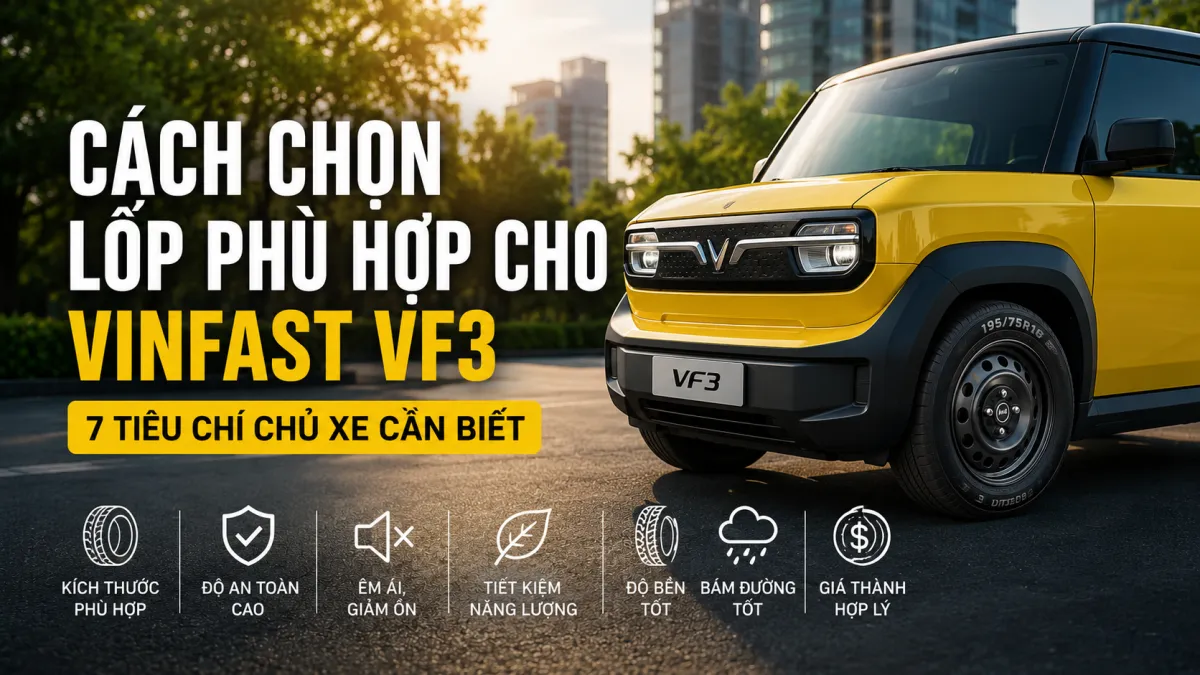 Cách chọn lốp phù hợp cho VinFast VF3 | 7 tiêu chí cần biết
