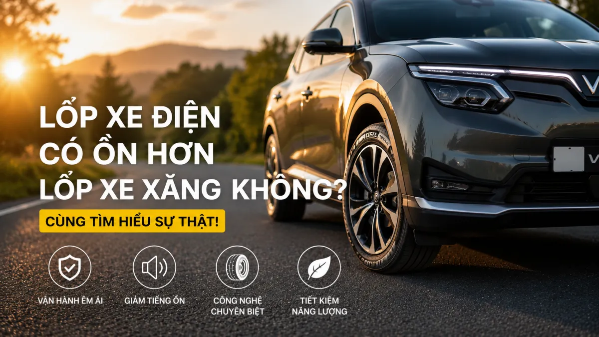 Lốp xe điện có gây ồn hơn lốp xe xăng không? Tìm hiểu nguyên nhân tiếng ồn, sự khác biệt giữa hai loại lốp và cách chọn lốp giúp xe vận hành êm ái hơn.