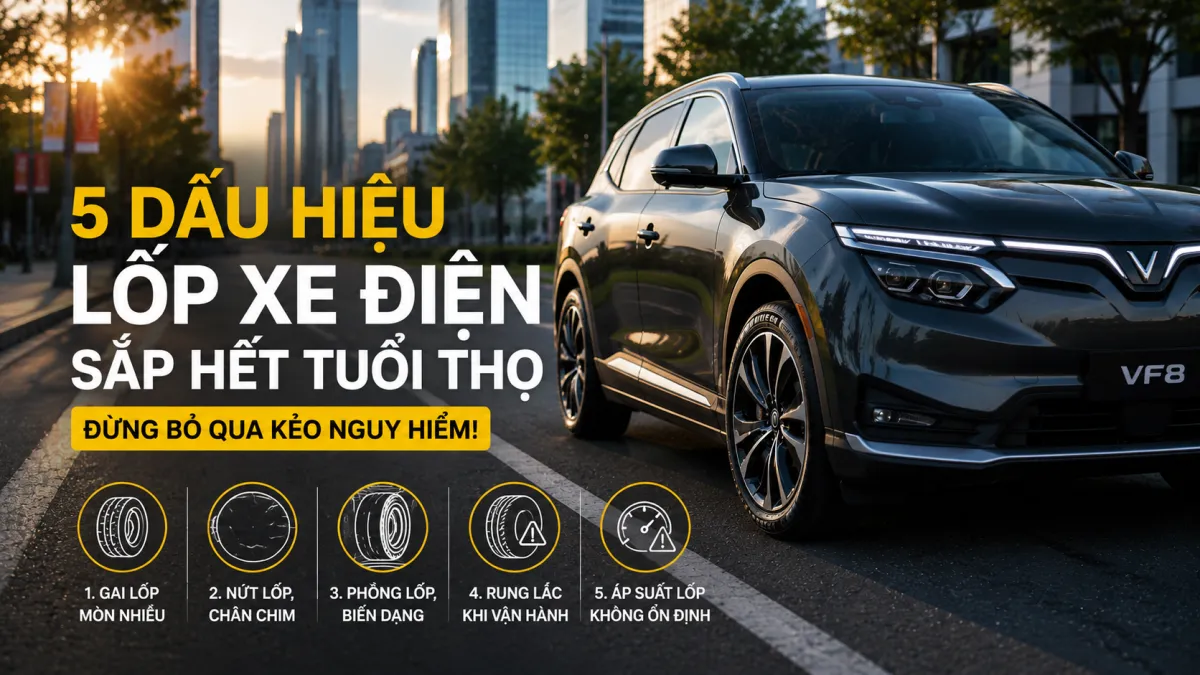 5 dấu hiệu lốp xe điện sắp hết tuổi thọ
