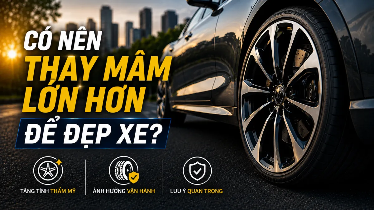 Có nên thay mâm lớn hơn cho ô tô? Tìm hiểu ưu điểm, nhược điểm và những lưu ý quan trọng khi nâng cấp mâm xe để đảm bảo an toàn và khả năng vận hành.
