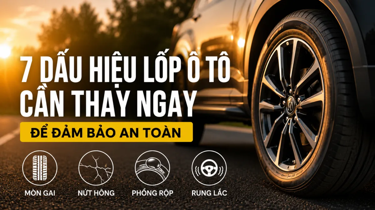 7 DẤU HIỆU LỐP Ô TÔ CẦN THAY NGAY ĐỂ ĐẢM BẢO AN TOÀN